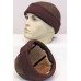TOBACCO Sheepskin Leather Fur Knit Beanie Cuff Round Bucket Winter Ski Hat MXXL  eb-96365432